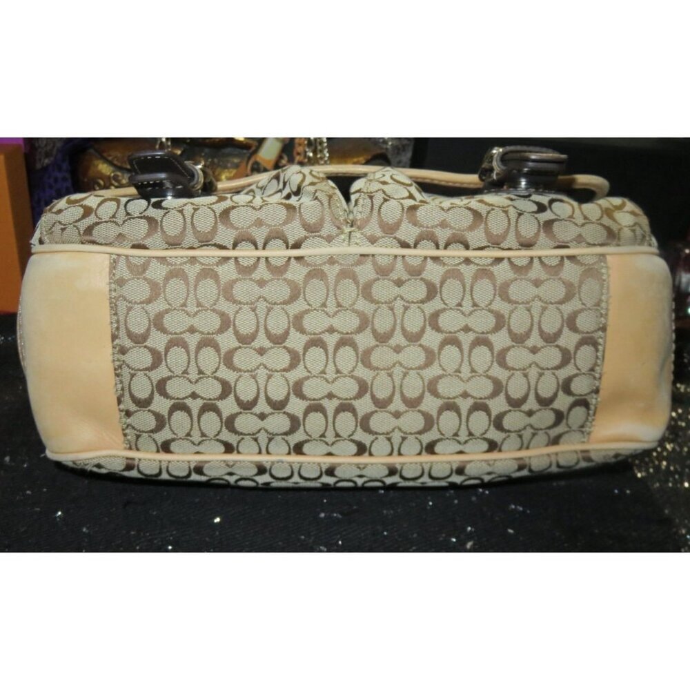 Coach 2011 Signature C Jacquard & Leather Trim Messenger Satchel Crossbody 70283 - Picture 5 of 13